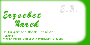 erzsebet marek business card